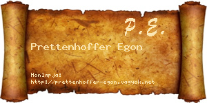 Prettenhoffer Egon névjegykártya
